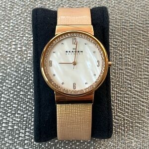 Skagen Women’s Rose Gold Stainless Steel Crystal Watch SKW 2163